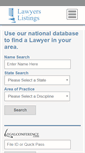Mobile Screenshot of lawyerslistings.com